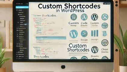 An-image-representing-the-concept-of-custom-shortcodes-in-WordPress.-It-features-a-clean-and-modern-layout-with-a-computer-screen-displaying-a-WordPre Blaxksmithweb